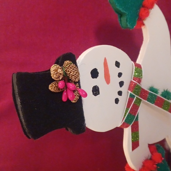 Wooden Snowman NWOT - Picture 4 of 4